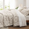 Bedsure Light Grey Queen Comforter Set – Reversible Floral Bed Set, Soft Summer Lightweight Bedding for Bedroom, 1 Soft Botanical Flowers Comforter and 2 Pillow Shams(28 – Natural)