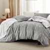 Bedsure Light Grey Queen Comforter Set – Reversible Floral Bed Set, Soft Summer Lightweight Bedding for Bedroom, 1 Soft Botanical Flowers Comforter and 2 Pillow Shams(04 – Grey)