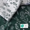 Bedsure Light Grey Queen Comforter Set – Reversible Floral Bed Set, Soft Summer Lightweight Bedding for Bedroom, 1 Soft Botanical Flowers Comforter and 2 Pillow Shams(03 – Dark Green)