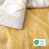 Bedsure Light Grey Queen Comforter Set – Reversible Floral Bed Set, Soft Summer Lightweight Bedding for Bedroom, 1 Soft Botanical Flowers Comforter and 2 Pillow Shams(18 – Glod)
