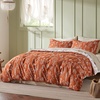Bedsure Light Grey Queen Comforter Set – Reversible Floral Bed Set, Soft Summer Lightweight Bedding for Bedroom, 1 Soft Botanical Flowers Comforter and 2 Pillow Shams(10 – Terracotta)