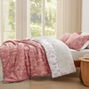 Bedsure Light Grey Queen Comforter Set – Reversible Floral Bed Set, Soft Summer Lightweight Bedding for Bedroom, 1 Soft Botanical Flowers Comforter and 2 Pillow Shams(08 – Pink Clay)