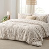 Bedsure Light Grey Queen Comforter Set – Reversible Floral Bed Set, Soft Summer Lightweight Bedding for Bedroom, 1 Soft Botanical Flowers Comforter and 2 Pillow Shams(28 – Natural)