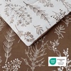 Bedsure Light Grey Queen Comforter Set – Reversible Floral Bed Set, Soft Summer Lightweight Bedding for Bedroom, 1 Soft Botanical Flowers Comforter and 2 Pillow Shams(27 – Dark Brown)