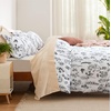Bedsure Light Grey Queen Comforter Set – Reversible Floral Bed Set, Soft Summer Lightweight Bedding for Bedroom, 1 Soft Botanical Flowers Comforter and 2 Pillow Shams(21 – Bright White)