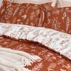 Bedsure Light Grey Queen Comforter Set – Reversible Floral Bed Set, Soft Summer Lightweight Bedding for Bedroom, 1 Soft Botanical Flowers Comforter and 2 Pillow Shams(10 – Terracotta)