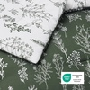 Bedsure Light Grey Queen Comforter Set – Reversible Floral Bed Set, Soft Summer Lightweight Bedding for Bedroom, 1 Soft Botanical Flowers Comforter and 2 Pillow Shams(25 – Dark Olive Green)