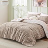 Bedsure Light Grey Queen Comforter Set – Reversible Floral Bed Set, Soft Summer Lightweight Bedding for Bedroom, 1 Soft Botanical Flowers Comforter and 2 Pillow Shams(09 – Light Taupe)