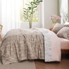 Bedsure Light Grey Queen Comforter Set – Reversible Floral Bed Set, Soft Summer Lightweight Bedding for Bedroom, 1 Soft Botanical Flowers Comforter and 2 Pillow Shams(09 – Light Taupe)