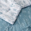 Bedsure Light Grey Queen Comforter Set – Reversible Floral Bed Set, Soft Summer Lightweight Bedding for Bedroom, 1 Soft Botanical Flowers Comforter and 2 Pillow Shams(11 – Mineral Blue)