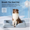 Bedsure Orthopedic XL Dog Bed Extra Large with Removable Washable Cover | 42″ Classic Comfy Xlarge Dog Couch Sofa Waterproof, Cozy Bolster Sides, Nonslip Bottom, Pet Bed for Cats,Senior Dogs, Grey(Cooling Blue)