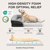Bedsure Orthopedic XL Dog Bed Extra Large with Removable Washable Cover | 42″ Classic Comfy Xlarge Dog Couch Sofa Waterproof, Cozy Bolster Sides, Nonslip Bottom, Pet Bed for Cats,Senior Dogs, Grey(Dark Green)