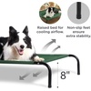 Bedsure Outdoor Elevated Cooling Dog Bed Medium Size Dog, 43in Terracotta | Portable Raised Camping Pet Cot Hammock,Breathable Teslin Mesh,Weather Resistant,For Medium Pet Up to 65 lbs,Easy to Assemble(Green)
