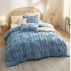 Bedsure Pink King Size Comforter Set, GentleSoft™ 3 Pieces Breathable Bow Comforter Set Women with 2 Pillow Shams, Cute King Bedding Set Pink Room Decor Aesthetic Bedroom Decor, 104×90 Inches(03 – Distressed Vintage Grayish Blue)