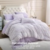 Bedsure Pink King Size Comforter Set, GentleSoft™ 3 Pieces Breathable Bow Comforter Set Women with 2 Pillow Shams, Cute King Bedding Set Pink Room Decor Aesthetic Bedroom Decor, 104×90 Inches(01 – Bow Lavender)