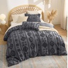 Bedsure Pink King Size Comforter Set, GentleSoft™ 3 Pieces Breathable Bow Comforter Set Women with 2 Pillow Shams, Cute King Bedding Set Pink Room Decor Aesthetic Bedroom Decor, 104×90 Inches(03 – Distressed Vintage Dark Grey)