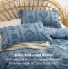 Bedsure Pink King Size Comforter Set, GentleSoft™ 3 Pieces Breathable Bow Comforter Set Women with 2 Pillow Shams, Cute King Bedding Set Pink Room Decor Aesthetic Bedroom Decor, 104×90 Inches(03 – Distressed Vintage Grayish Blue)