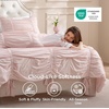 Bedsure Pink King Size Comforter Set, GentleSoft™ 3 Pieces Breathable Bow Comforter Set Women with 2 Pillow Shams, Cute King Bedding Set Pink Room Decor Aesthetic Bedroom Decor, 104×90 Inches(05 – Bow Trim Crystal Pink)