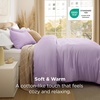 Bedsure Queen Comforter Set, Dark Gray Soft Prewashed Bedding for All Seasons, 3 Pieces GentleSoft™ Bed Set, 1 Lightweight Comforter (90″x90″) and 2 Pillowcases (20″x26″)(17 – Lavendar)