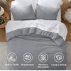 Bedsure Queen Comforter Set, Dark Gray Soft Prewashed Bedding for All Seasons, 3 Pieces GentleSoft™ Bed Set, 1 Lightweight Comforter (90″x90″) and 2 Pillowcases (20″x26″)(05 – Grey)
