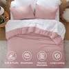 Bedsure Queen Comforter Set, Dark Gray Soft Prewashed Bedding for All Seasons, 3 Pieces GentleSoft™ Bed Set, 1 Lightweight Comforter (90″x90″) and 2 Pillowcases (20″x26″)(14 – Rose Pink)