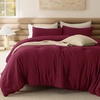 Bedsure Queen Comforter Set, Dark Gray Soft Prewashed Bedding for All Seasons, 3 Pieces GentleSoft™ Bed Set, 1 Lightweight Comforter (90″x90″) and 2 Pillowcases (20″x26″)(16 – Dark Red)