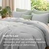 Bedsure Queen Comforter Set, Dark Gray Soft Prewashed Bedding for All Seasons, 3 Pieces GentleSoft™ Bed Set, 1 Lightweight Comforter (90″x90″) and 2 Pillowcases (20″x26″)(12 – Silver Grey)