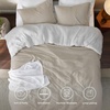 Bedsure Queen Comforter Set, Dark Gray Soft Prewashed Bedding for All Seasons, 3 Pieces GentleSoft™ Bed Set, 1 Lightweight Comforter (90″x90″) and 2 Pillowcases (20″x26″)(37 – Black/Grey)