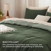 Bedsure Queen Comforter Set, Dark Gray Soft Prewashed Bedding for All Seasons, 3 Pieces GentleSoft™ Bed Set, 1 Lightweight Comforter (90″x90″) and 2 Pillowcases (20″x26″)(31 – Dark Olive Green/Green)
