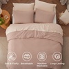 Bedsure Queen Comforter Set, Dark Gray Soft Prewashed Bedding for All Seasons, 3 Pieces GentleSoft™ Bed Set, 1 Lightweight Comforter (90″x90″) and 2 Pillowcases (20″x26″)(13 – Dusty Pink)