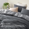 Bedsure Queen Comforter Set, Dark Gray Soft Prewashed Bedding for All Seasons, 3 Pieces GentleSoft™ Bed Set, 1 Lightweight Comforter (90″x90″) and 2 Pillowcases (20″x26″)(36 – Dark Gray/Gray)