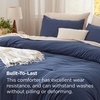 Bedsure Queen Comforter Set, Dark Gray Soft Prewashed Bedding for All Seasons, 3 Pieces GentleSoft™ Bed Set, 1 Lightweight Comforter (90″x90″) and 2 Pillowcases (20″x26″)(09 – Navy)