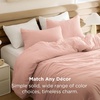 Bedsure Queen Comforter Set, Dark Gray Soft Prewashed Bedding for All Seasons, 3 Pieces GentleSoft™ Bed Set, 1 Lightweight Comforter (90″x90″) and 2 Pillowcases (20″x26″)(15 – Light Pink)