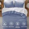 Bedsure Queen Comforter Set, Dark Gray Soft Prewashed Bedding for All Seasons, 3 Pieces GentleSoft™ Bed Set, 1 Lightweight Comforter (90″x90″) and 2 Pillowcases (20″x26″)(22 – Blue)