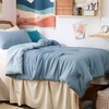 Bedsure Queen Comforter Set, Dark Gray Soft Prewashed Bedding for All Seasons, 3 Pieces GentleSoft™ Bed Set, 1 Lightweight Comforter (90″x90″) and 2 Pillowcases (20″x26″)(33 – Mineral Blue/Sky)