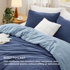 Bedsure Queen Comforter Set, Dark Gray Soft Prewashed Bedding for All Seasons, 3 Pieces GentleSoft™ Bed Set, 1 Lightweight Comforter (90″x90″) and 2 Pillowcases (20″x26″)(34 – Navy/Blue)