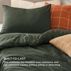 Bedsure Queen Comforter Set, Dark Gray Soft Prewashed Bedding for All Seasons, 3 Pieces GentleSoft™ Bed Set, 1 Lightweight Comforter (90″x90″) and 2 Pillowcases (20″x26″)(03 – Dark Green)