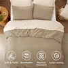 Bedsure Queen Comforter Set, Dark Gray Soft Prewashed Bedding for All Seasons, 3 Pieces GentleSoft™ Bed Set, 1 Lightweight Comforter (90″x90″) and 2 Pillowcases (20″x26″)(20 – Khaki)