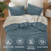 Bedsure Queen Comforter Set, Dark Gray Soft Prewashed Bedding for All Seasons, 3 Pieces GentleSoft™ Bed Set, 1 Lightweight Comforter (90″x90″) and 2 Pillowcases (20″x26″)(07 – Slate Blue)