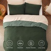 Bedsure Queen Comforter Set, Dark Gray Soft Prewashed Bedding for All Seasons, 3 Pieces GentleSoft™ Bed Set, 1 Lightweight Comforter (90″x90″) and 2 Pillowcases (20″x26″)(31 – Dark Olive Green/Green)