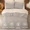 Bedsure Queen Comforter Set, Dark Gray Soft Prewashed Bedding for All Seasons, 3 Pieces GentleSoft™ Bed Set, 1 Lightweight Comforter (90″x90″) and 2 Pillowcases (20″x26″)(24 – Linen)