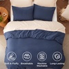 Bedsure Queen Comforter Set, Dark Gray Soft Prewashed Bedding for All Seasons, 3 Pieces GentleSoft™ Bed Set, 1 Lightweight Comforter (90″x90″) and 2 Pillowcases (20″x26″)(09 – Navy)