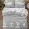Bedsure Queen Comforter Set, Dark Gray Soft Prewashed Bedding for All Seasons, 3 Pieces GentleSoft™ Bed Set, 1 Lightweight Comforter (90″x90″) and 2 Pillowcases (20″x26″)(12 – Silver Grey)
