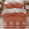 Bedsure Queen Comforter Set, Dark Gray Soft Prewashed Bedding for All Seasons, 3 Pieces GentleSoft™ Bed Set, 1 Lightweight Comforter (90″x90″) and 2 Pillowcases (20″x26″)(28 – Orange)