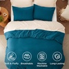 Bedsure Queen Comforter Set, Dark Gray Soft Prewashed Bedding for All Seasons, 3 Pieces GentleSoft™ Bed Set, 1 Lightweight Comforter (90″x90″) and 2 Pillowcases (20″x26″)(26 – Teal)