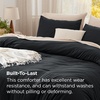 Bedsure Queen Comforter Set, Dark Gray Soft Prewashed Bedding for All Seasons, 3 Pieces GentleSoft™ Bed Set, 1 Lightweight Comforter (90″x90″) and 2 Pillowcases (20″x26″)(06 – Black)