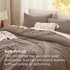 Bedsure Queen Comforter Set, Dark Gray Soft Prewashed Bedding for All Seasons, 3 Pieces GentleSoft™ Bed Set, 1 Lightweight Comforter (90″x90″) and 2 Pillowcases (20″x26″)(21 – Brown)