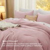 Bedsure Queen Comforter Set, Dark Gray Soft Prewashed Bedding for All Seasons, 3 Pieces GentleSoft™ Bed Set, 1 Lightweight Comforter (90″x90″) and 2 Pillowcases (20″x26″)(14 – Rose Pink)