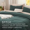 Bedsure Queen Comforter Set, Dark Gray Soft Prewashed Bedding for All Seasons, 3 Pieces GentleSoft™ Bed Set, 1 Lightweight Comforter (90″x90″) and 2 Pillowcases (20″x26″)(11 – Forest Green)