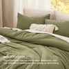 Bedsure Queen Comforter Set, Dark Gray Soft Prewashed Bedding for All Seasons, 3 Pieces GentleSoft™ Bed Set, 1 Lightweight Comforter (90″x90″) and 2 Pillowcases (20″x26″)(25 – Olive Green)